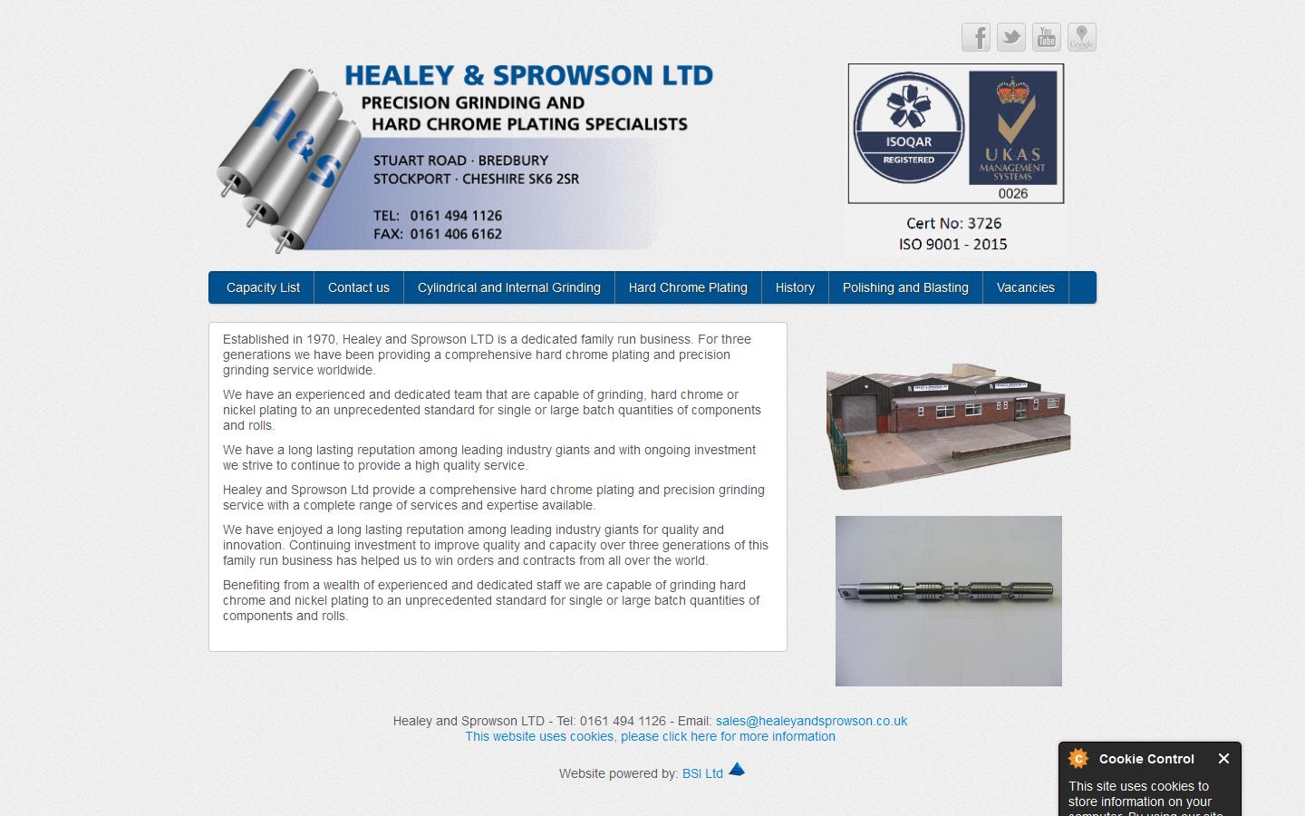 Healey & Sprowson Ltd Website