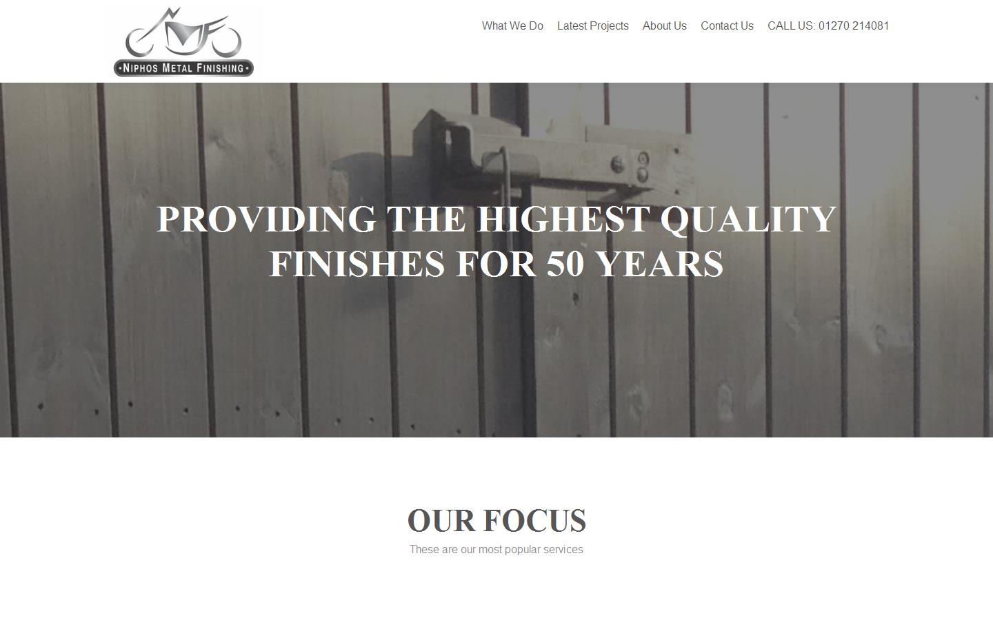 Niphos Metal Finishing Website