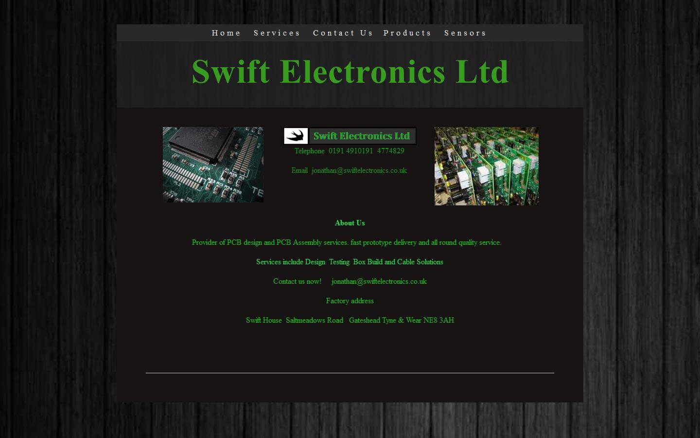 Swift Electronics Ltd Website