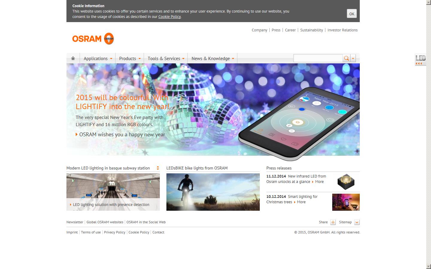 Osram Ltd Website