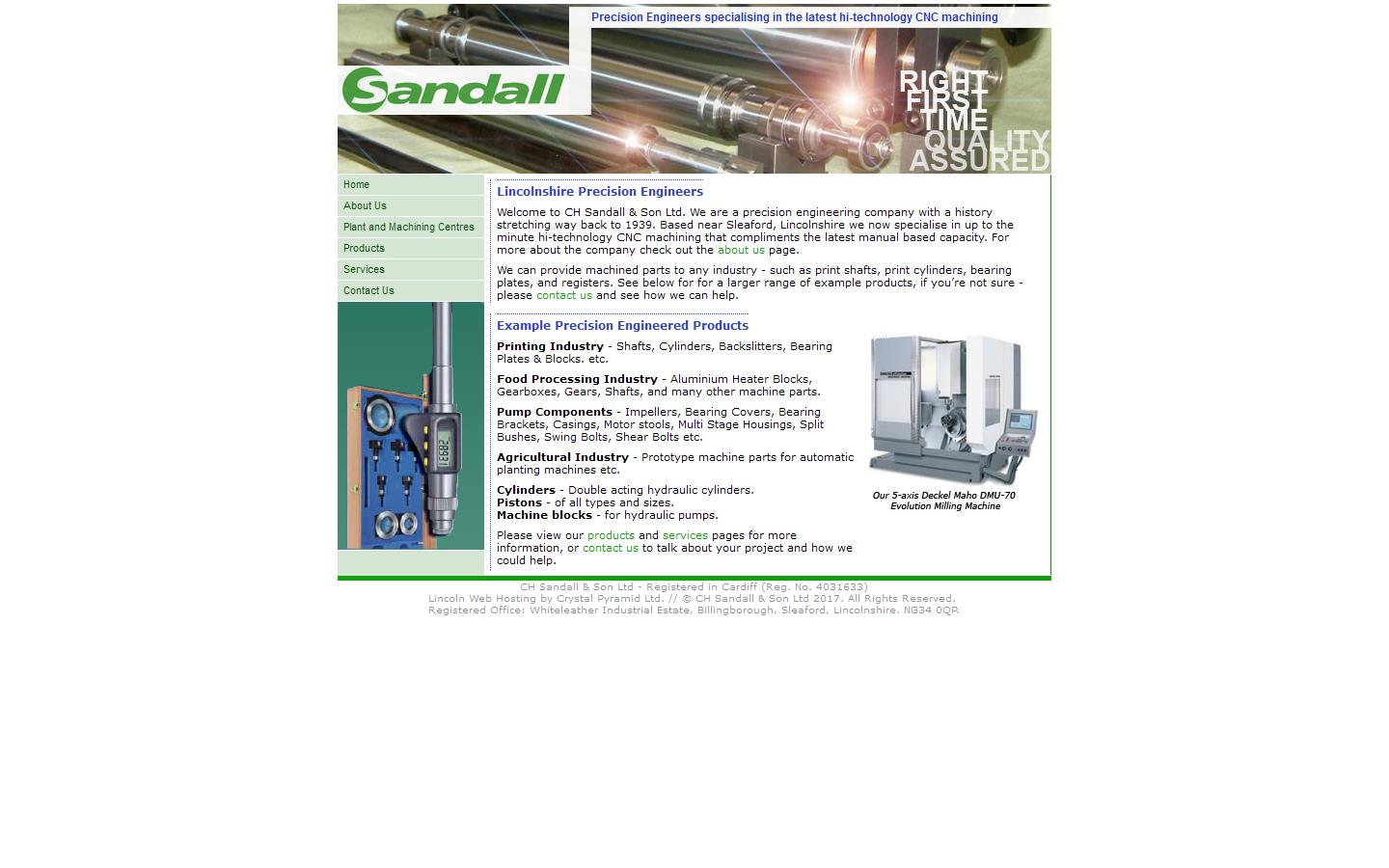 C H Sandall & Son Ltd Website