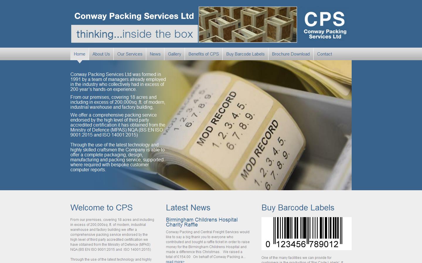 Conway Packing Services Ltd Website