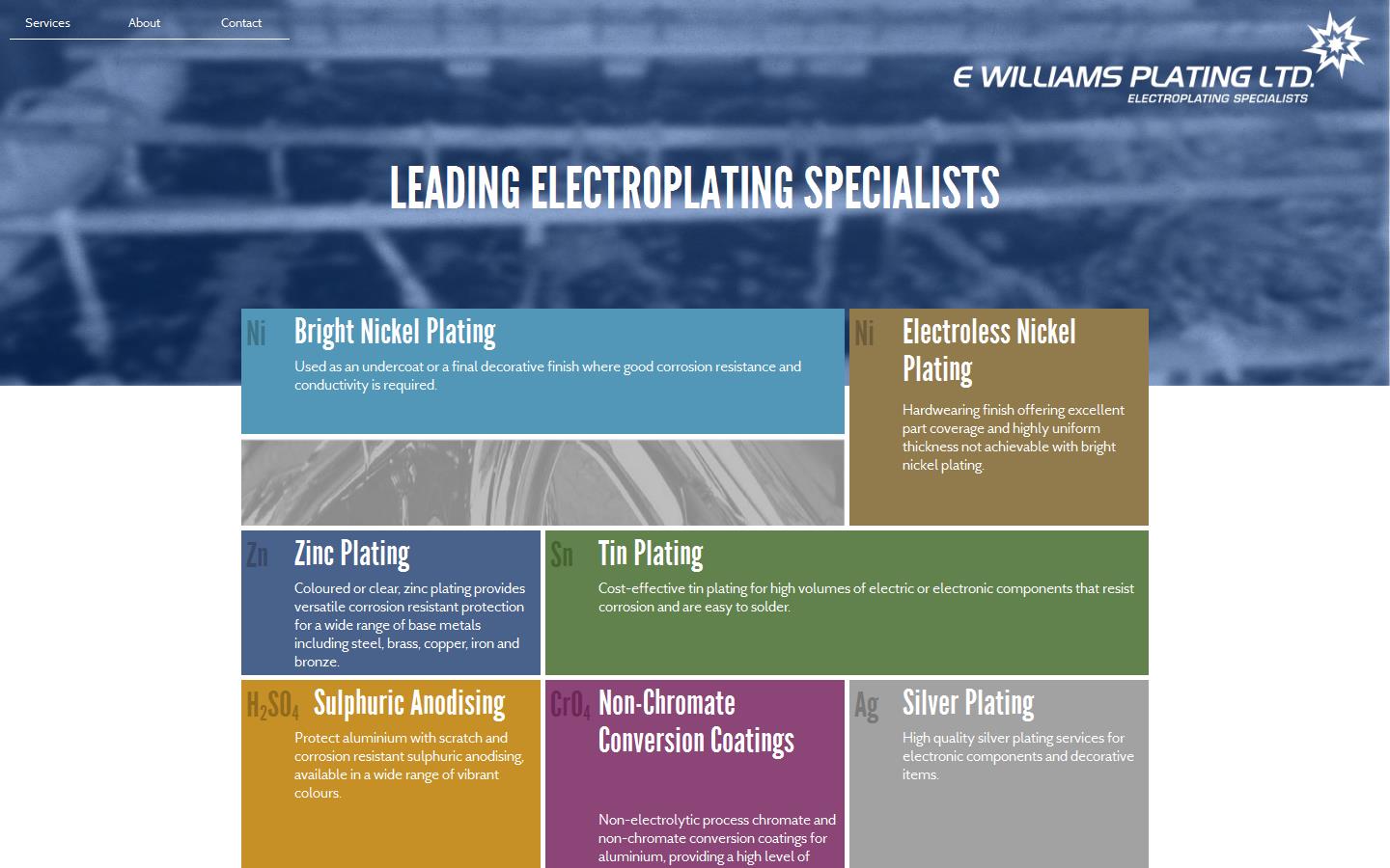 E Williams Plating Ltd Website