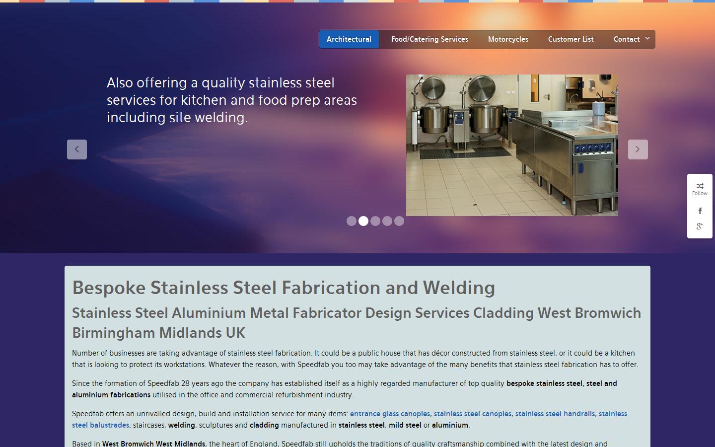 Speedfab Midlands Ltd Website