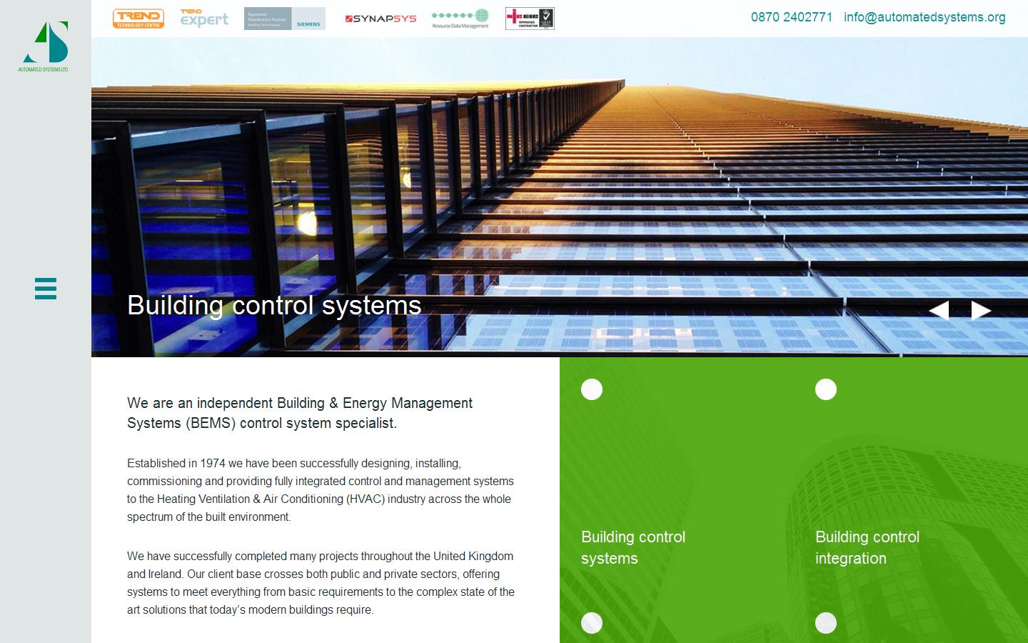 Automated Systems Ltd Website