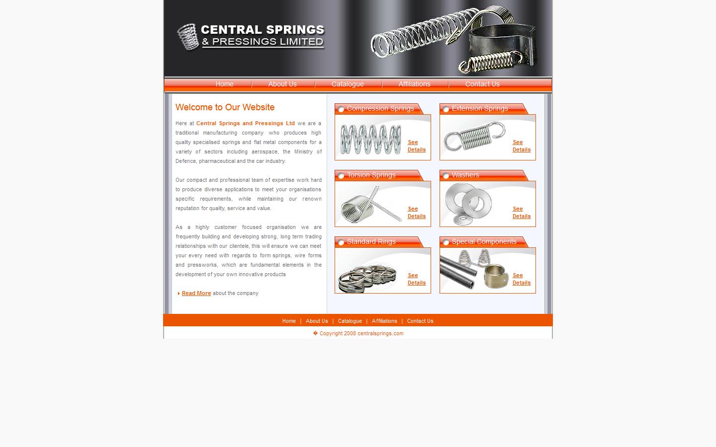 Central Springs & Pressings Ltd Website