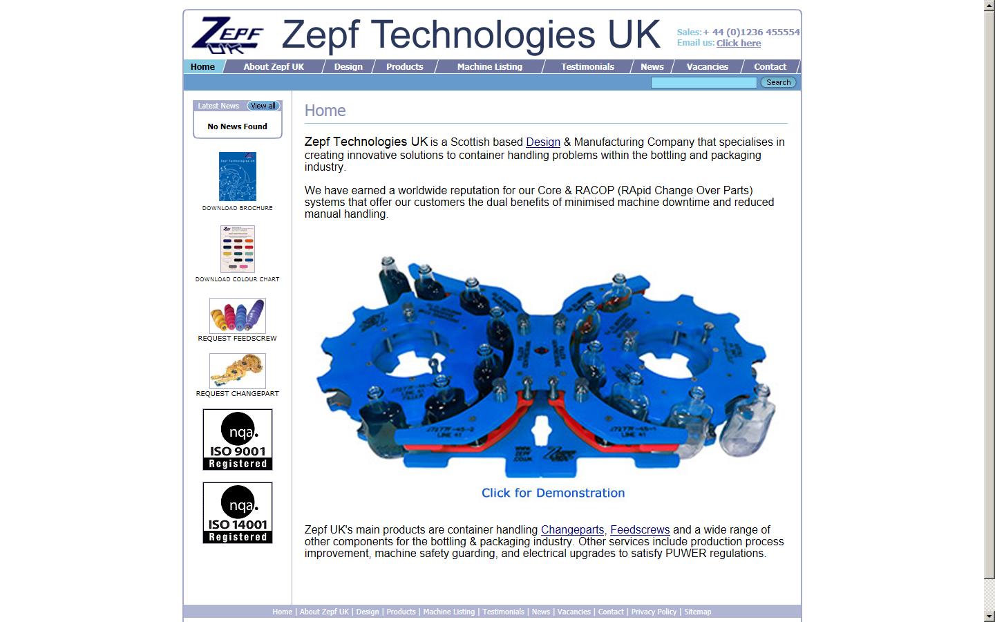 Zepf Technologies UK Website