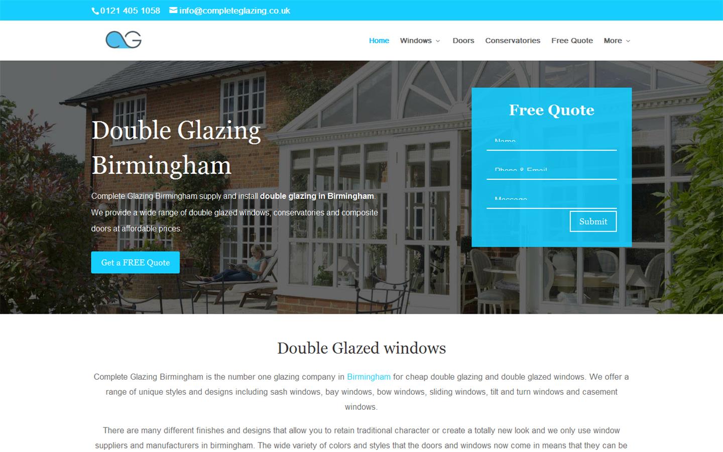 Complete Glazing Birmingham Website