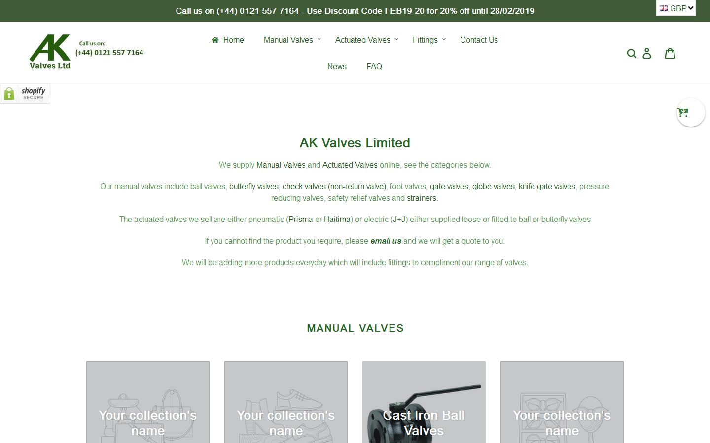 AK Valves Ltd Website