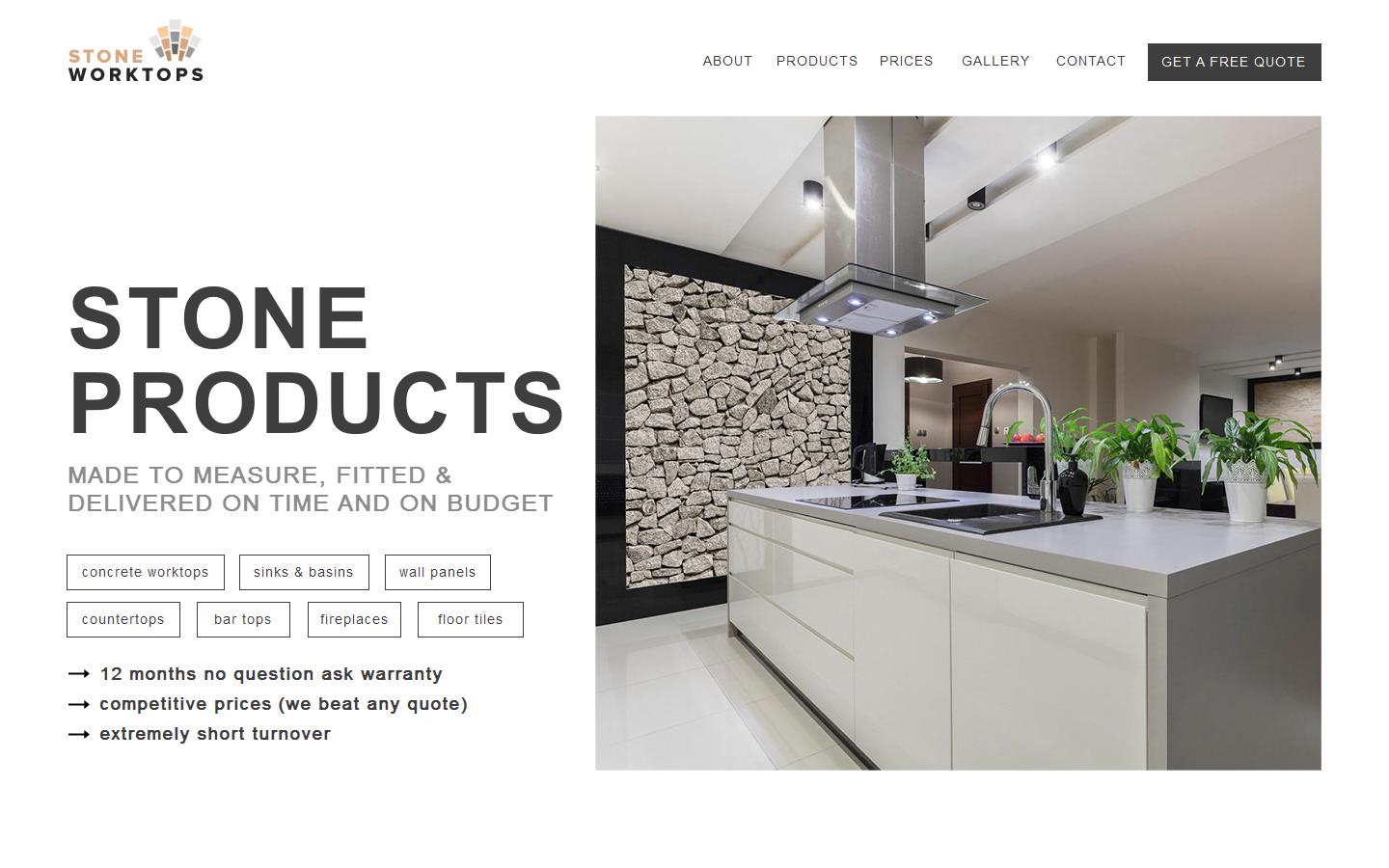 Stone Worktops Website