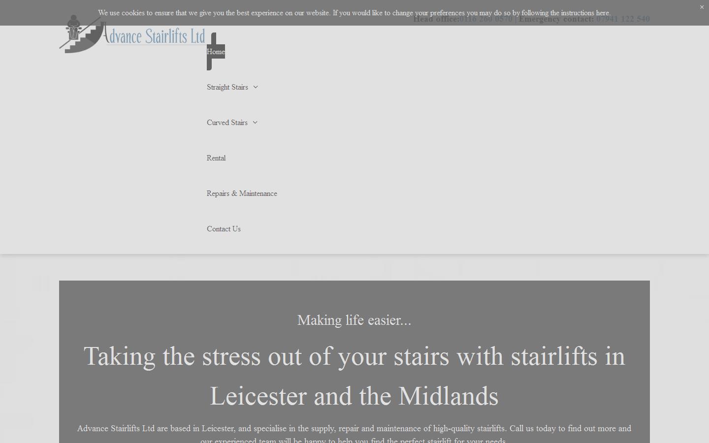 Advance Stairlifts Limited Website