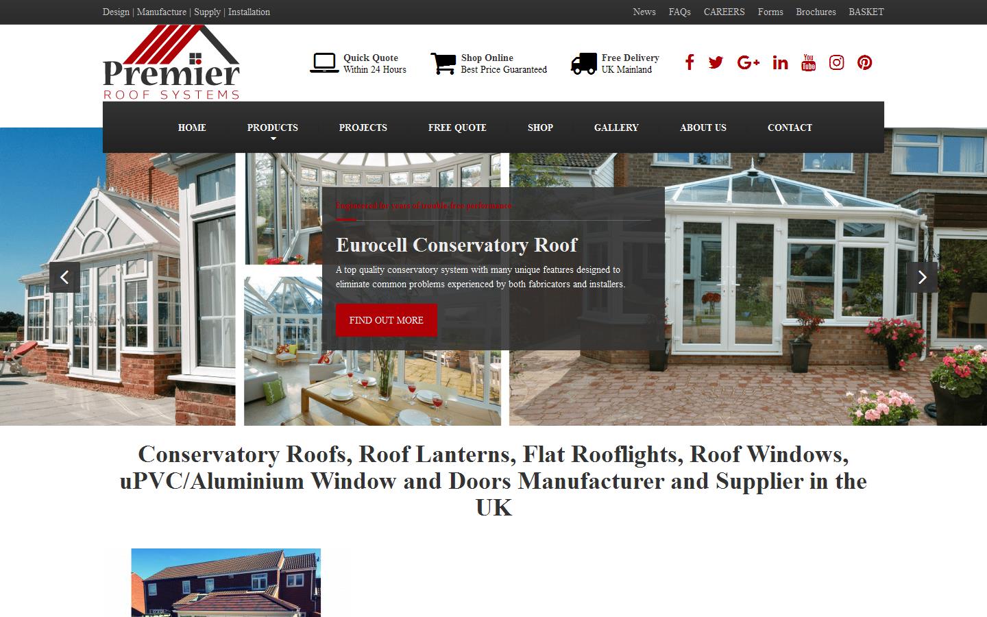 Premier Roof Systems Website