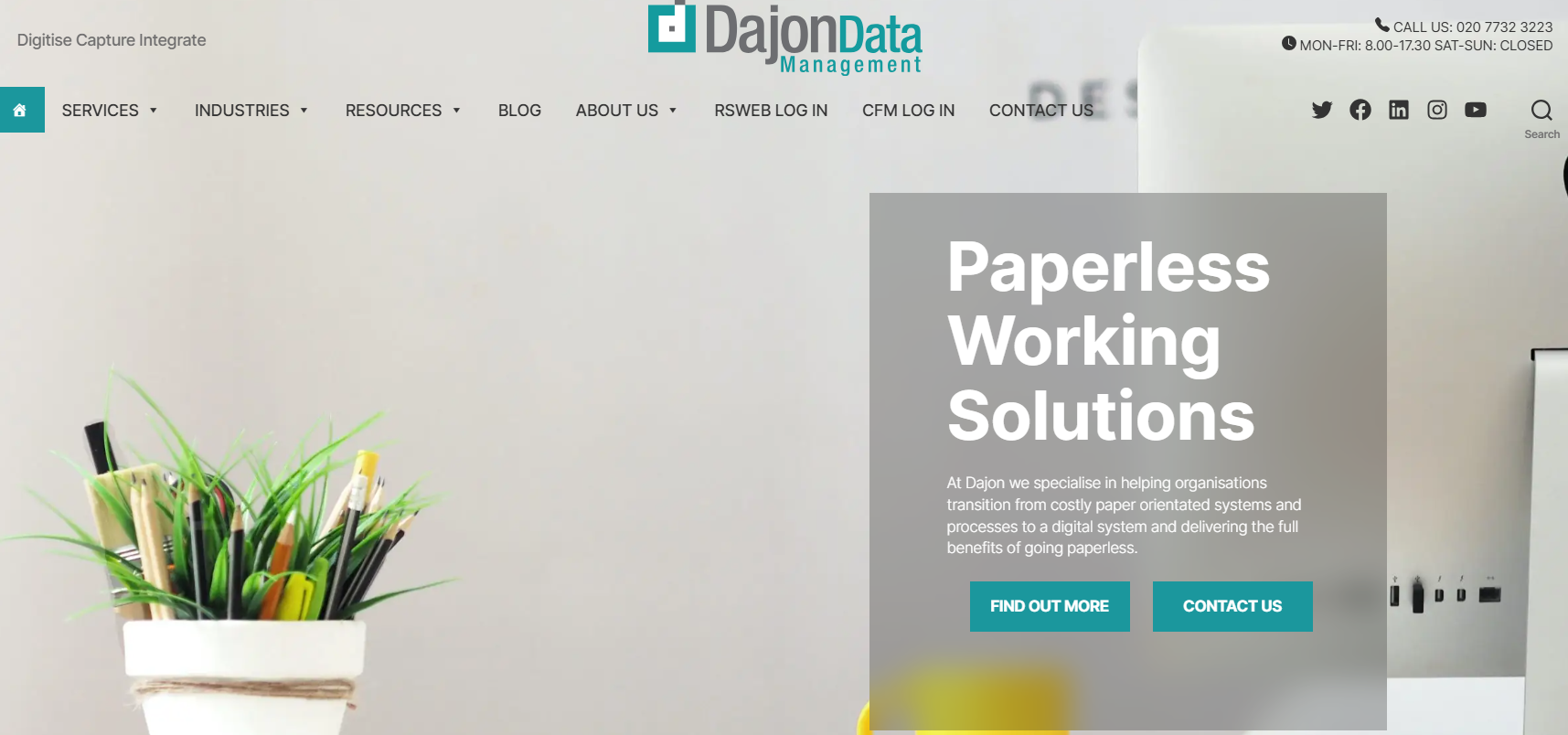 Dajon Data Management Website