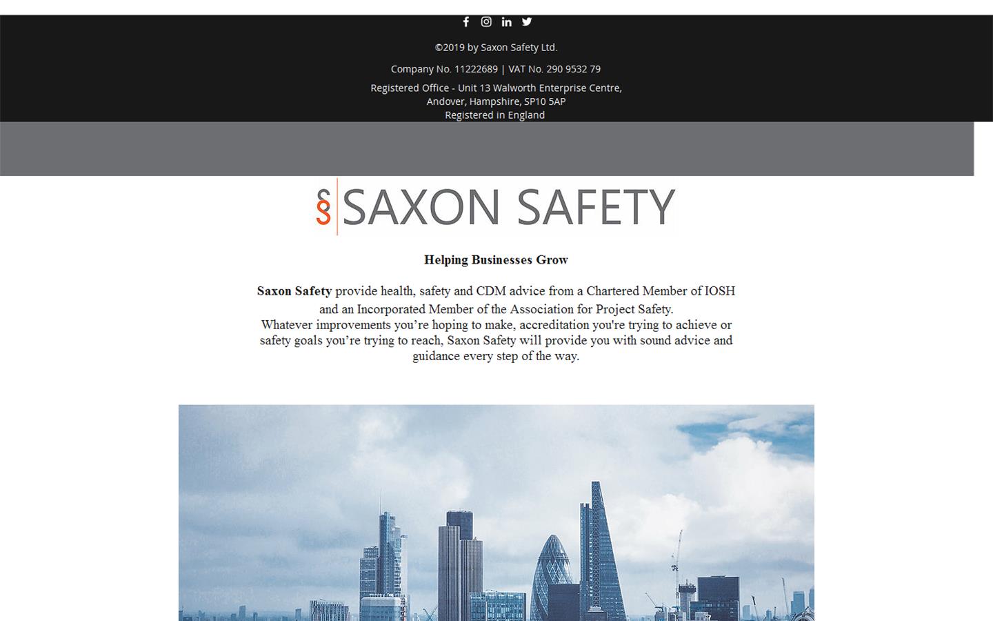 Saxon Safety Ltd Website