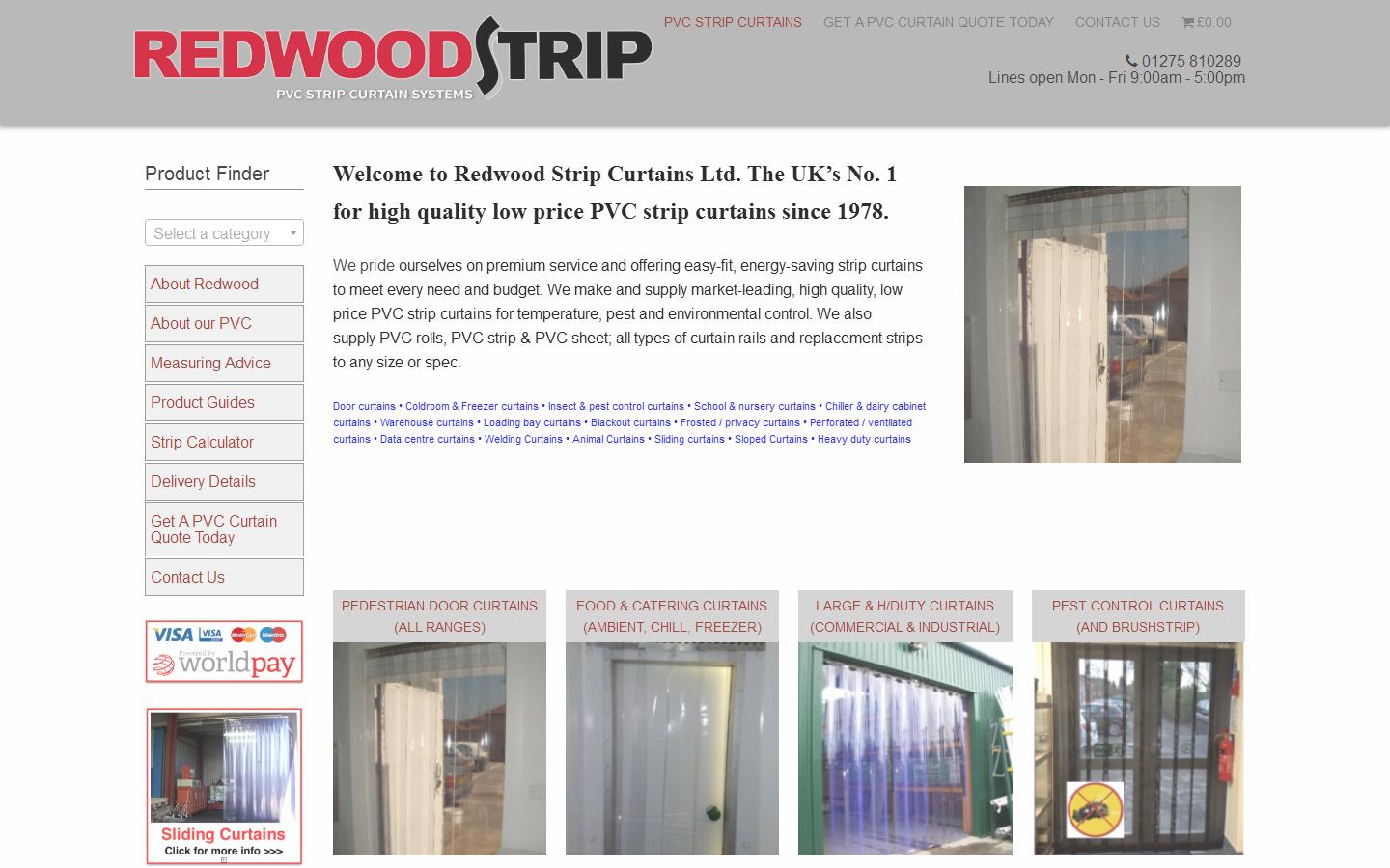 Redwood Strip Curtains Ltd Website