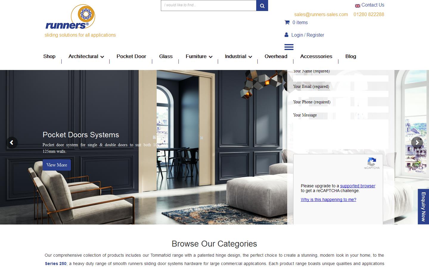 Runners Sliding Door Systems Website