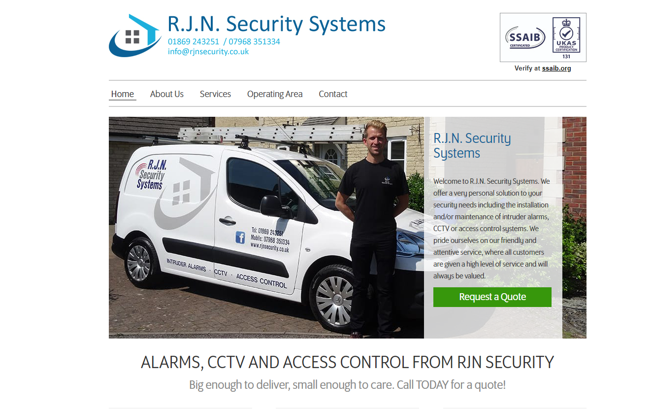 RJN Security Systems Website