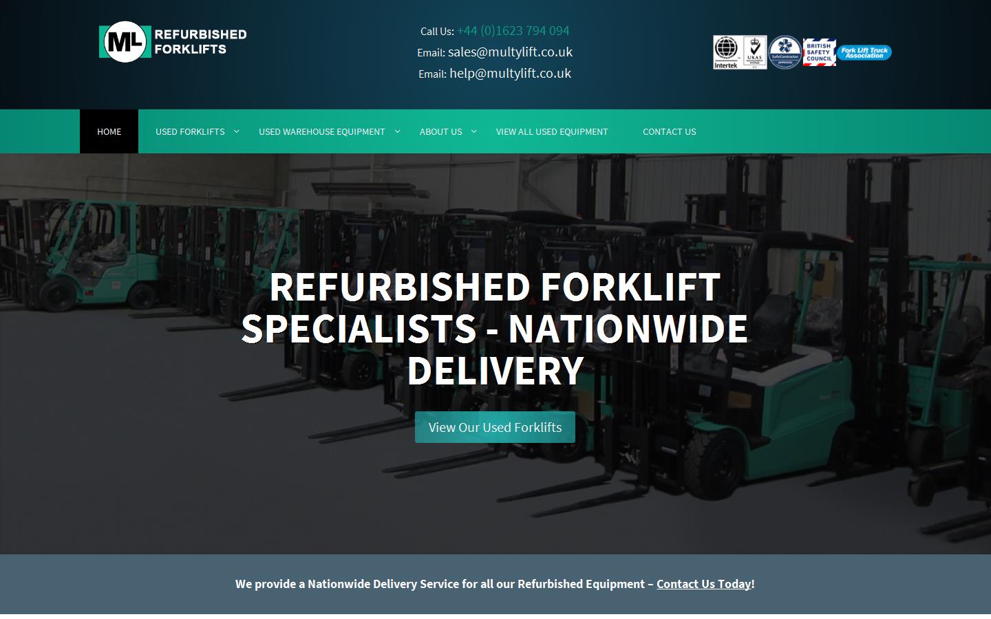 Refurbished Forklifts Website