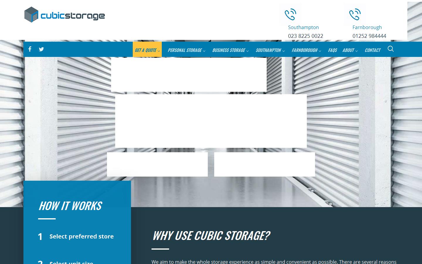 Cubic Storage Southampton Website