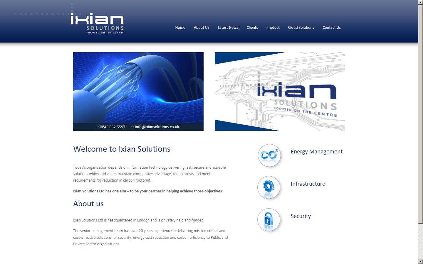 Ixian Solutions Ltd Website