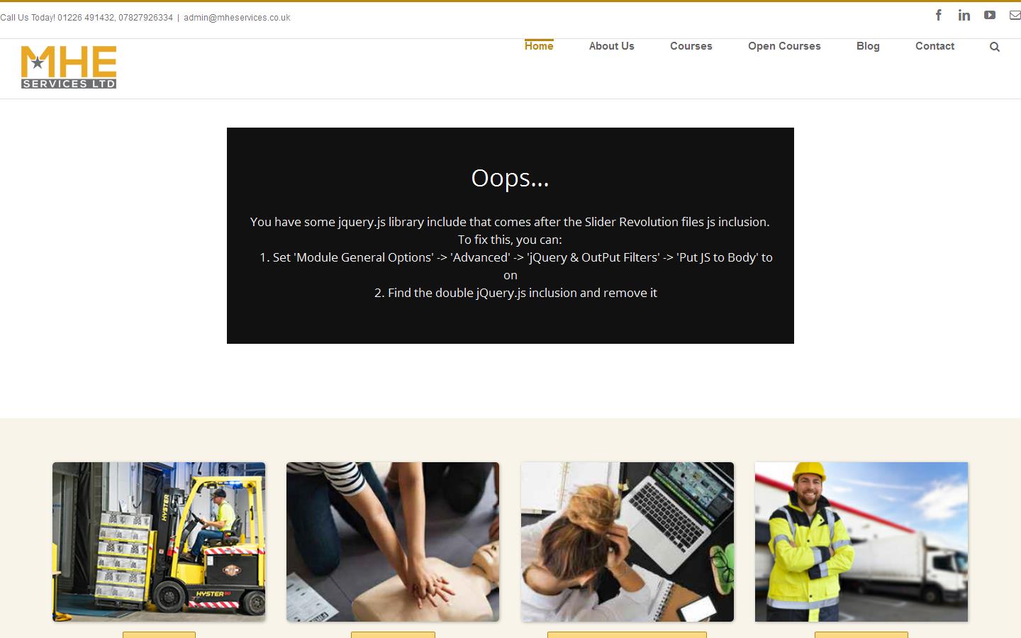 MHE Services Ltd Website