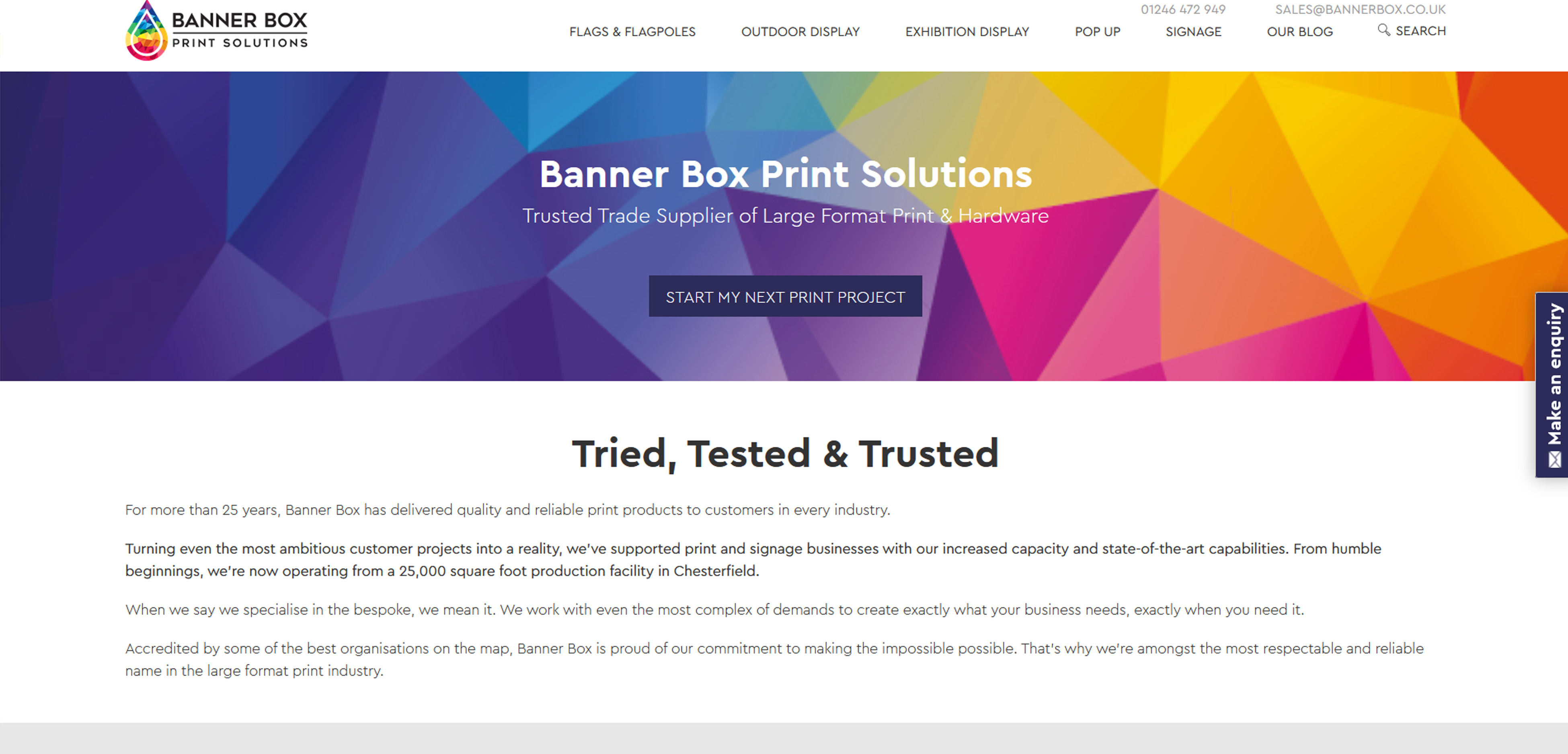 Banner Box Website