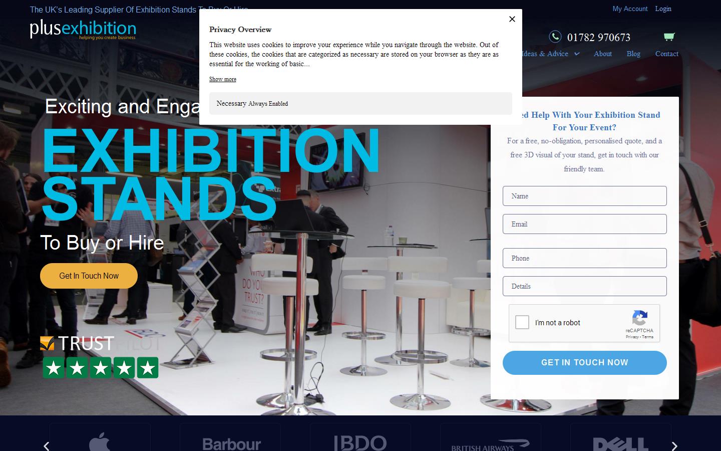 Plus Exhibition Stands Website