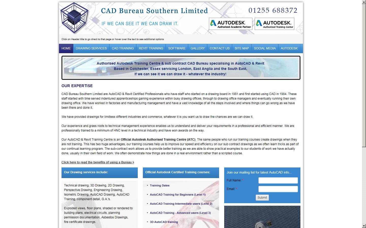 CAD Bureau Southern Ltd Website