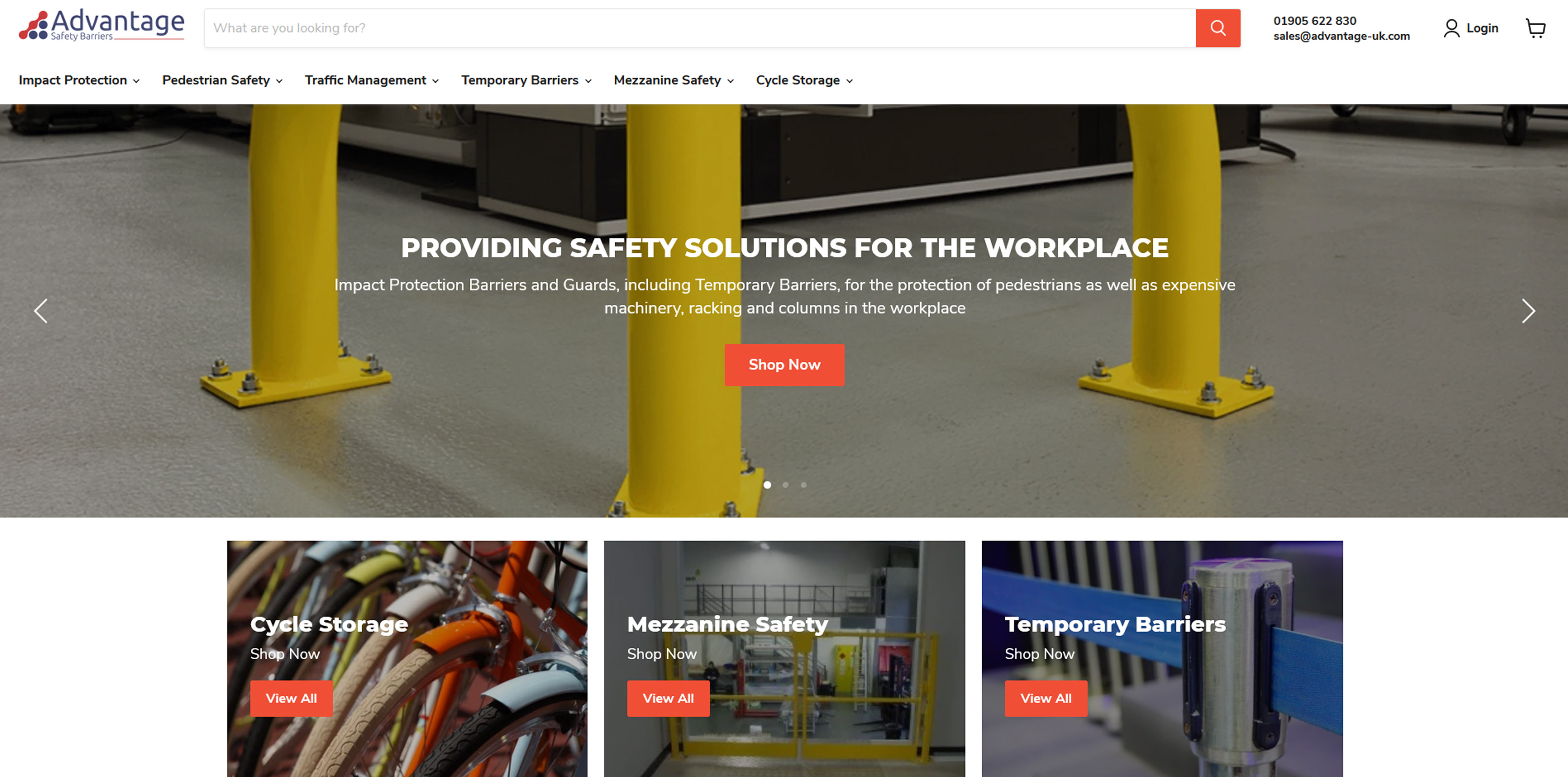 Advantage Safety Barriers Website