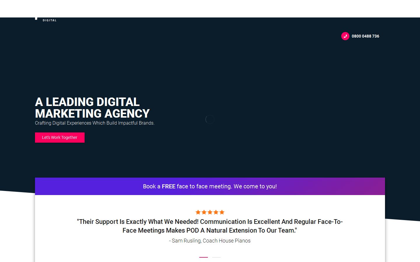 POD Digital Marketing Website