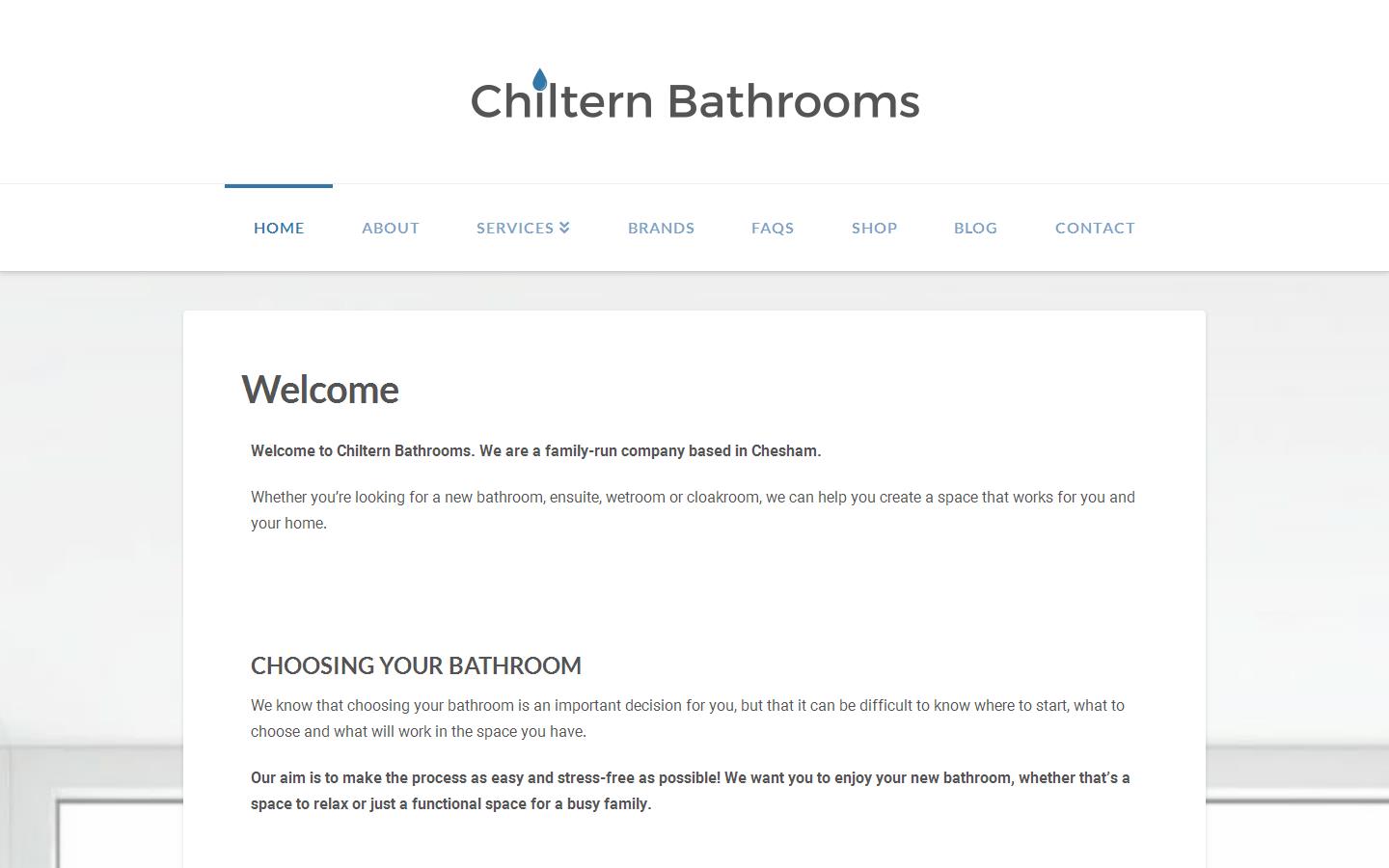 Chiltern Bathrooms Website