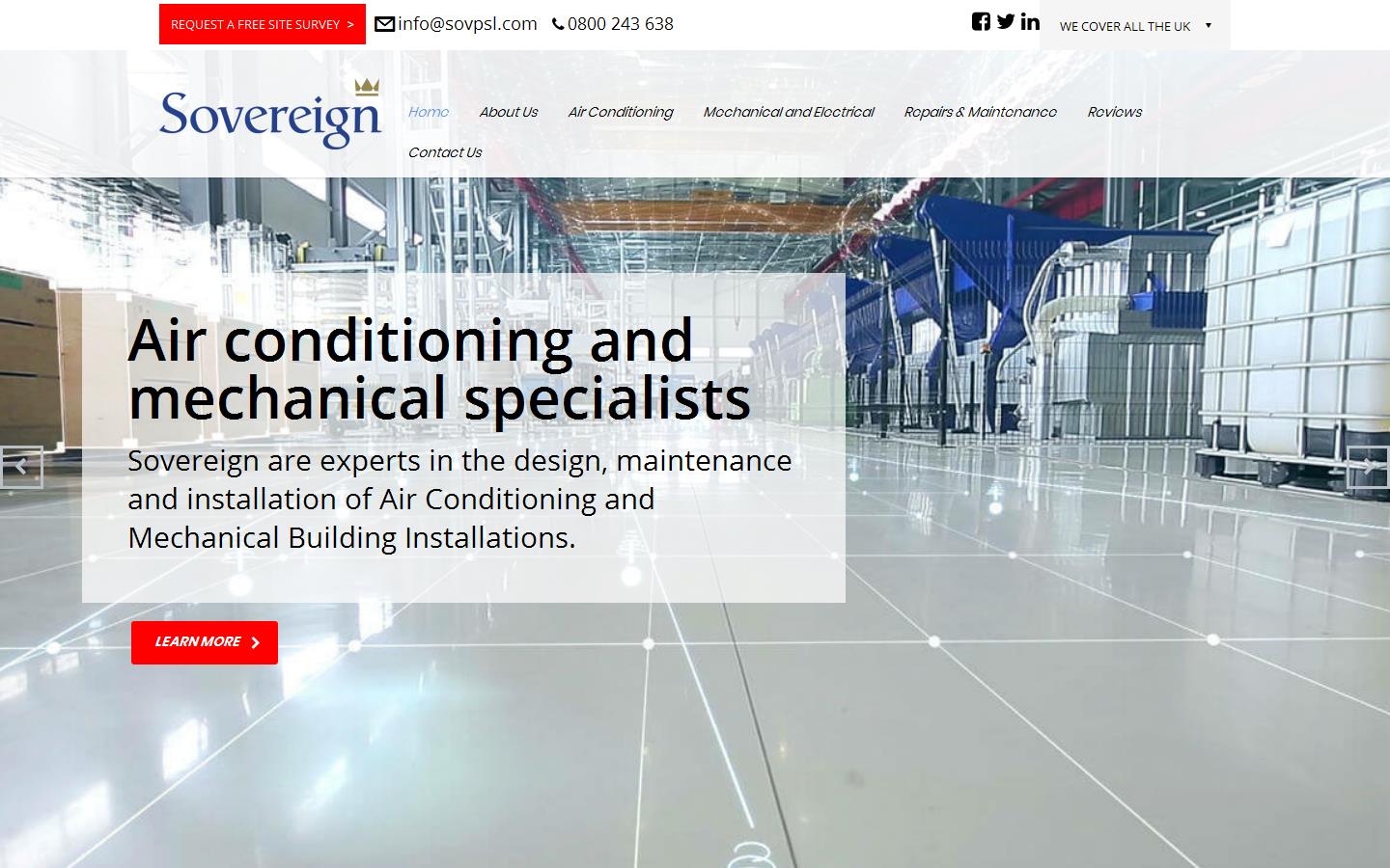 Sovereign Planned Services Ltd Website