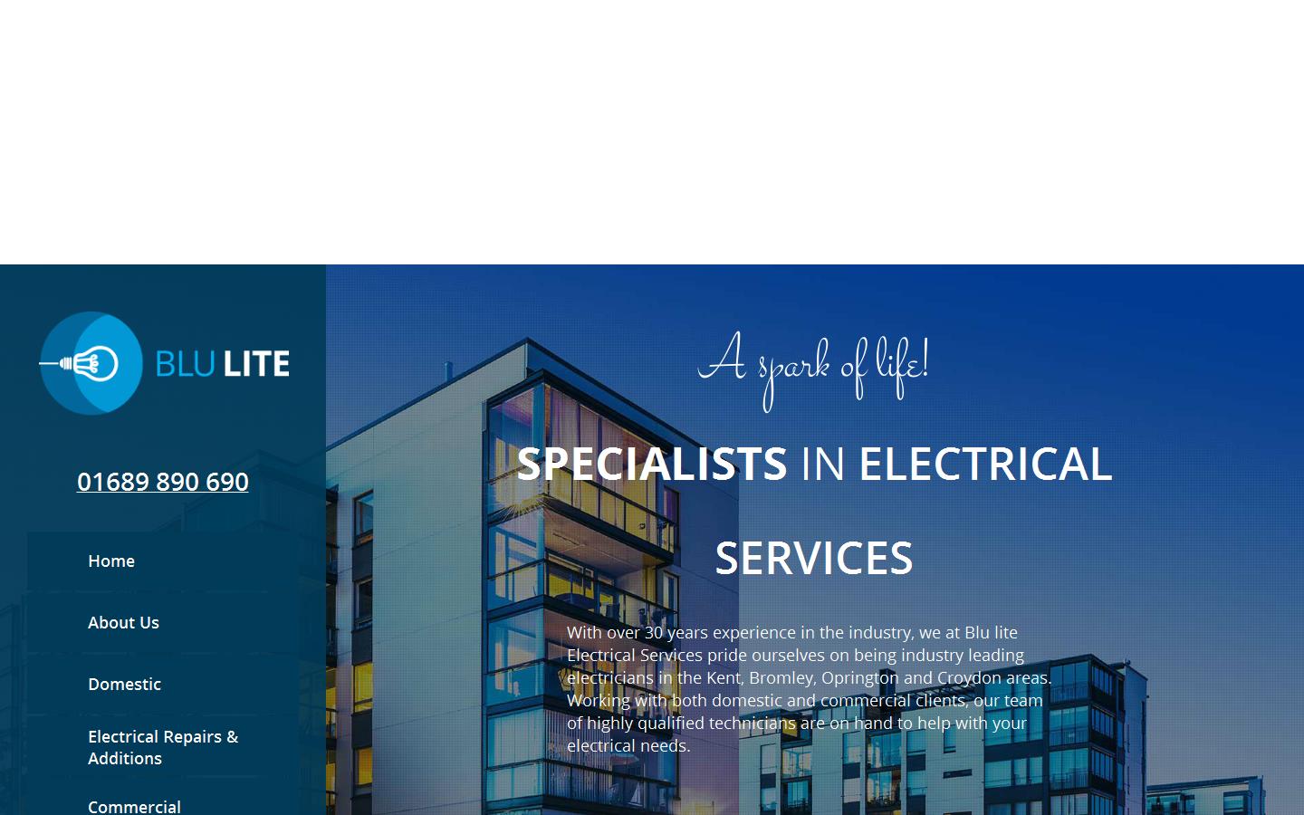 Blu-Lite Electrical Services Ltd Website