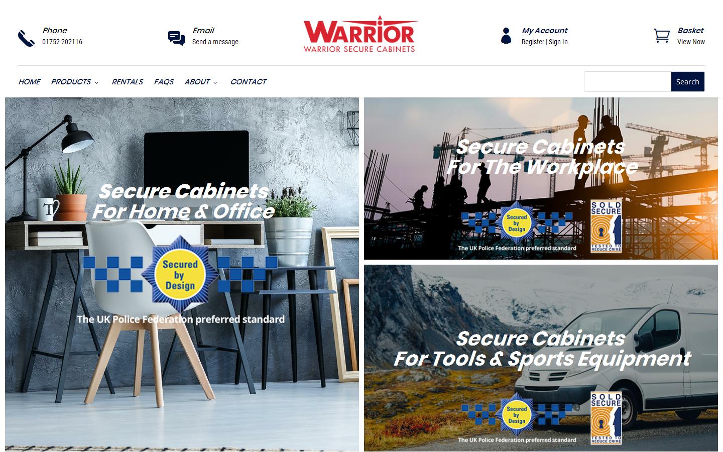 Warrior Secure Cabinets  Website