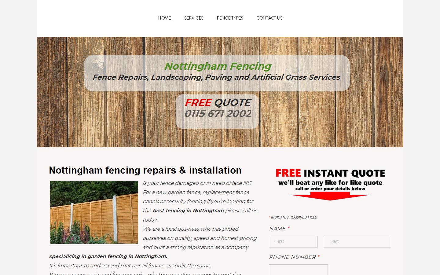 Nottingham Fencing Website