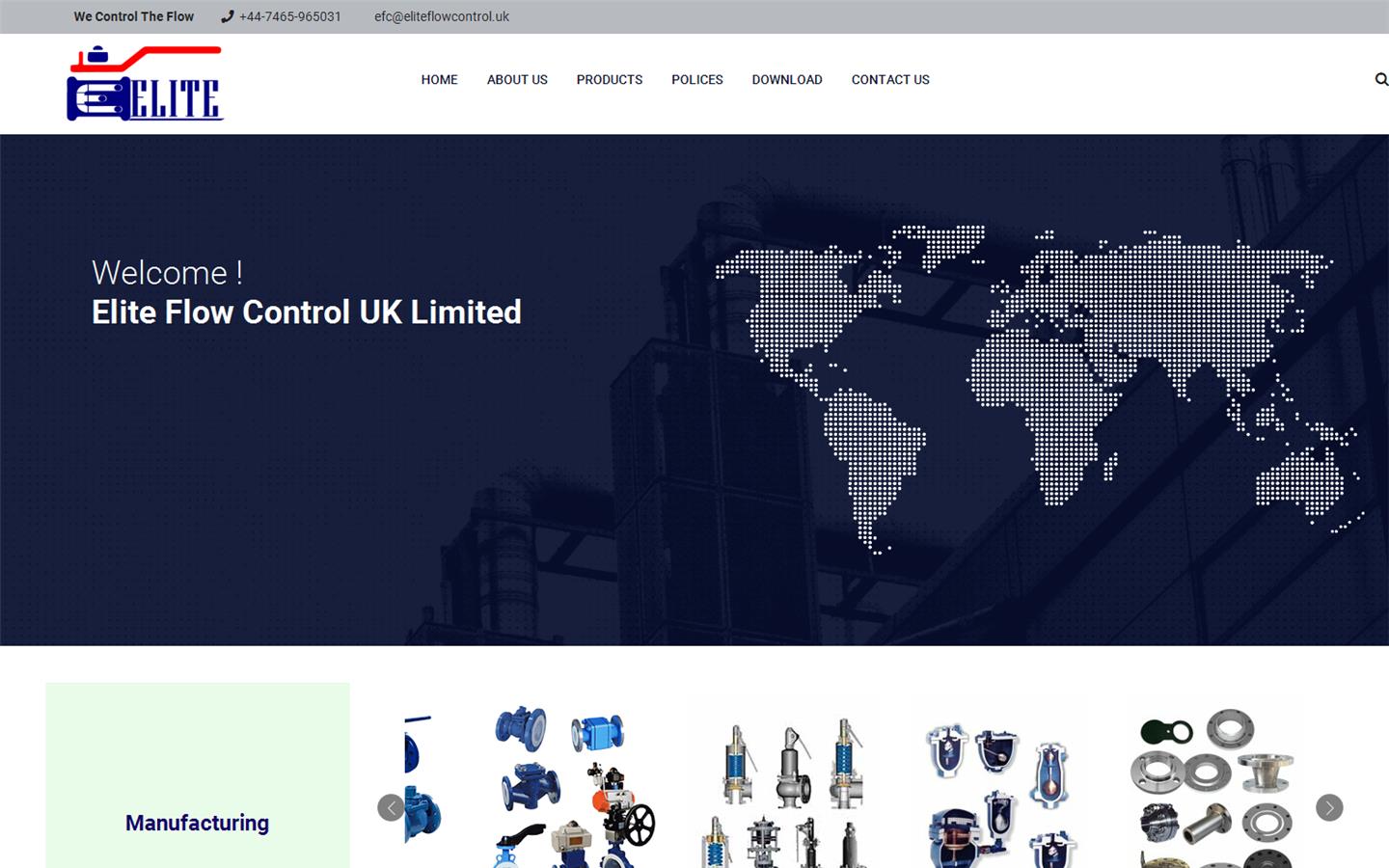 Elite Flow Control UK Ltd Website