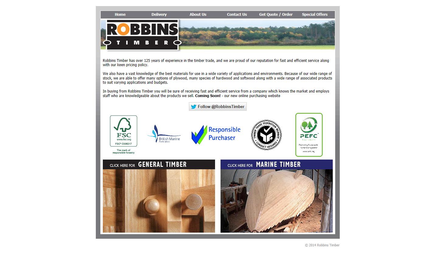 Robbins Timber Website