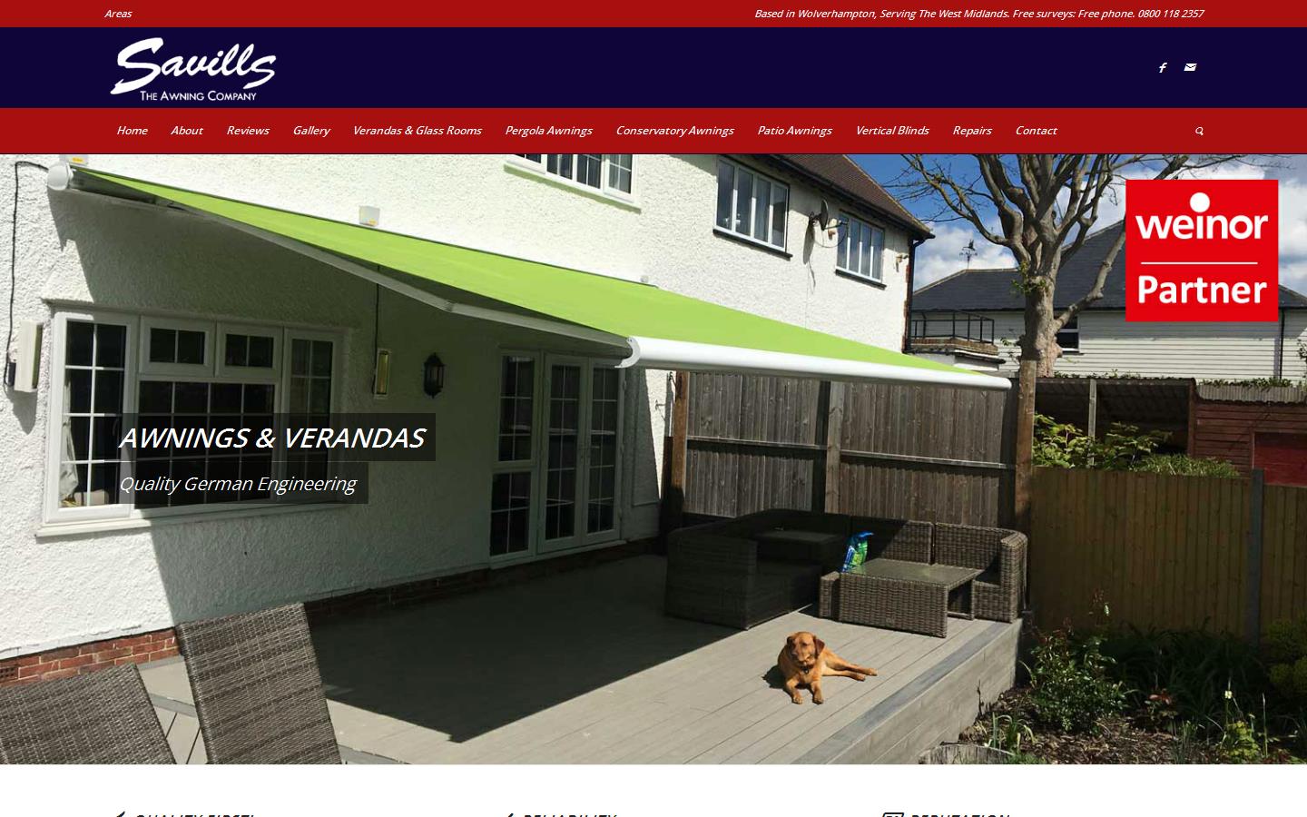 Savills The Awning Company Ltd (West Midlands) Website