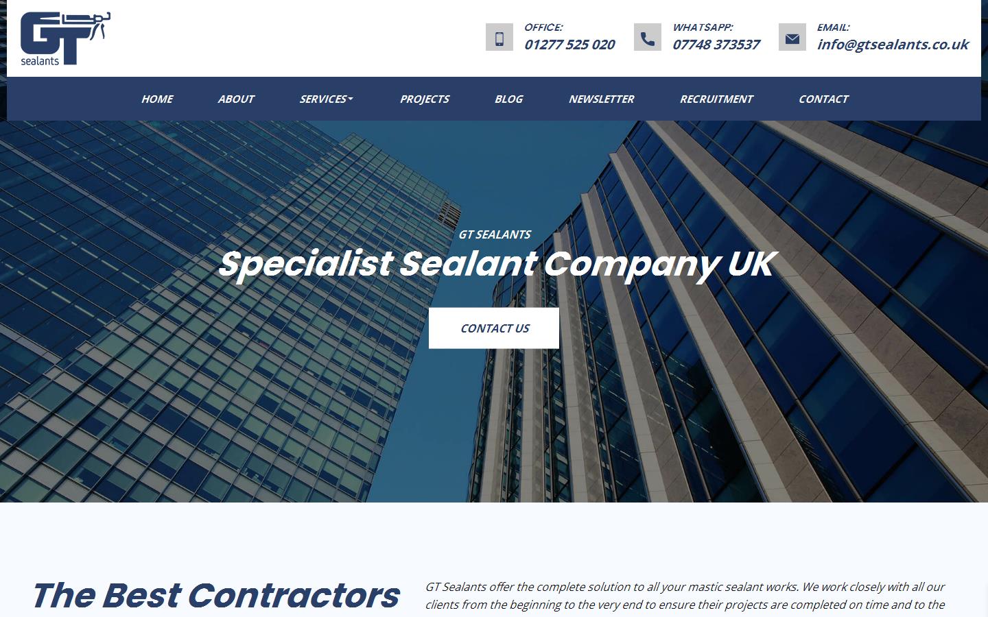 GT Sealants Website