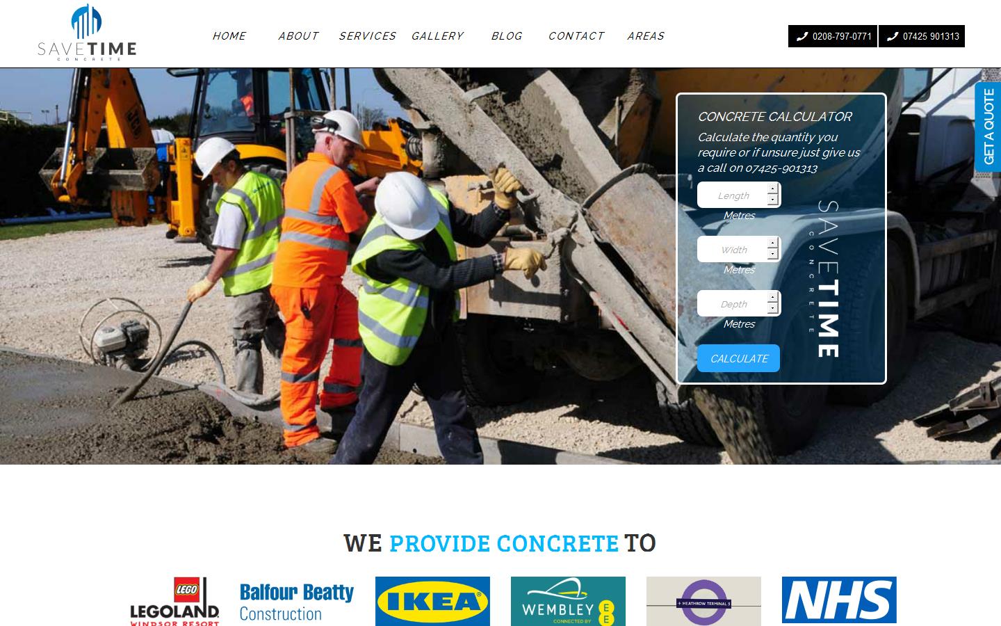 Save Time Concrete Website