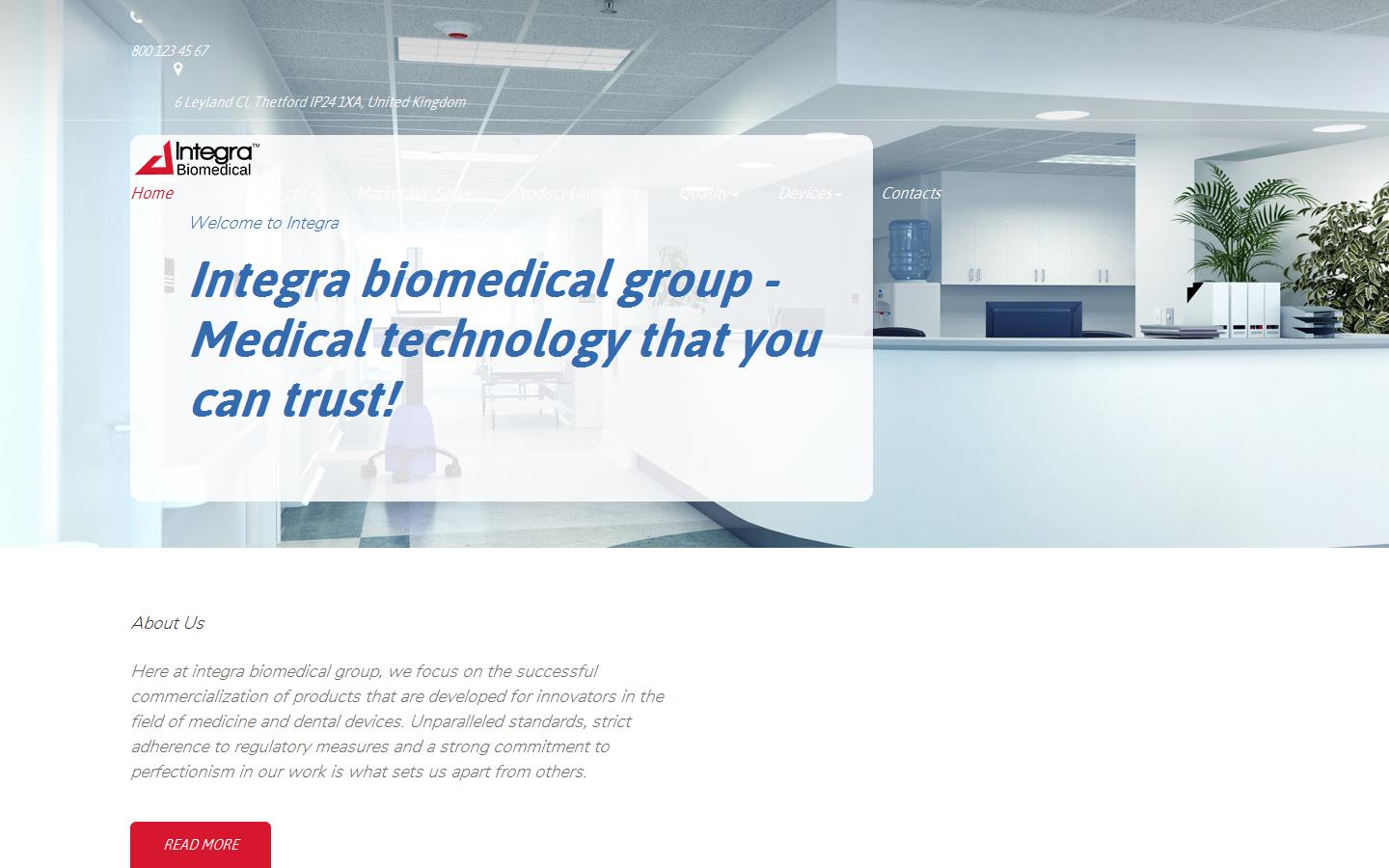 Integra Biomedical Group Website