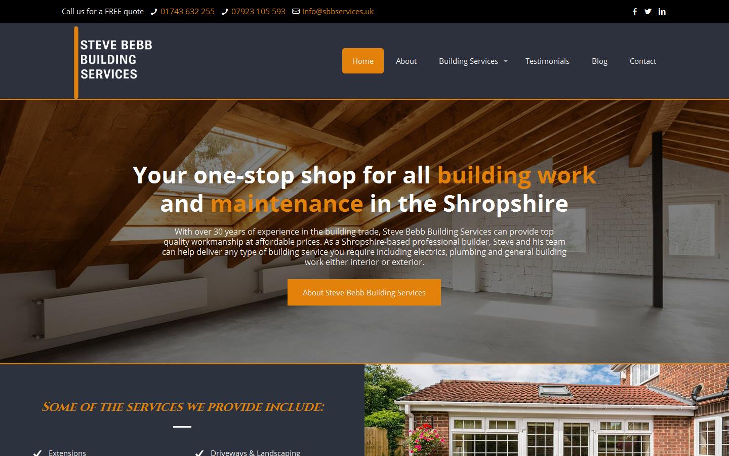 Steve Bebb Building Services Website