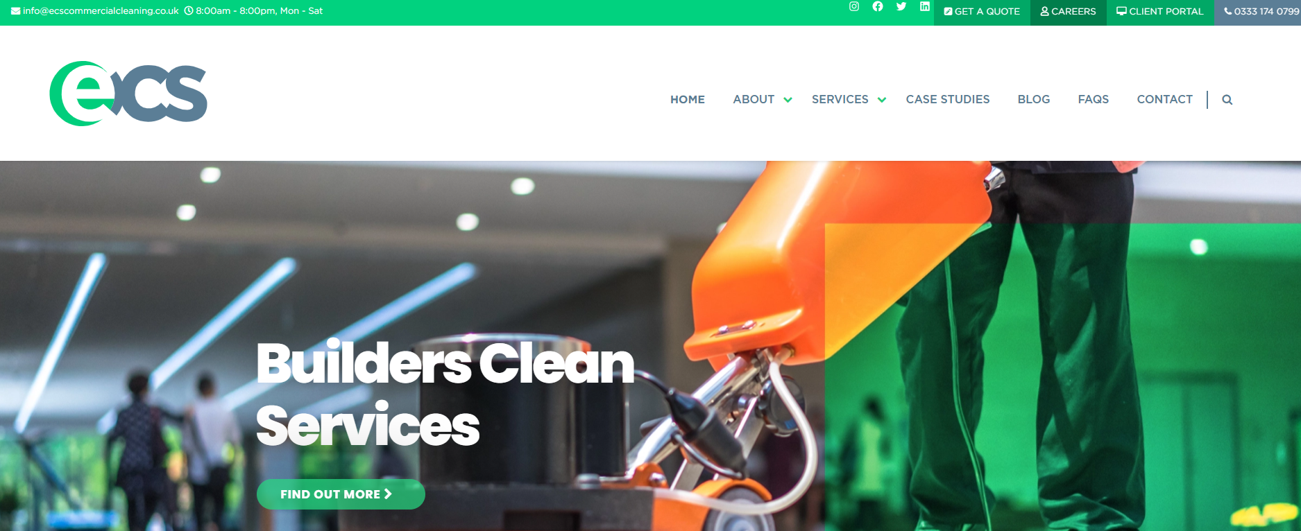 ECS Commercial Cleaning Ltd Website