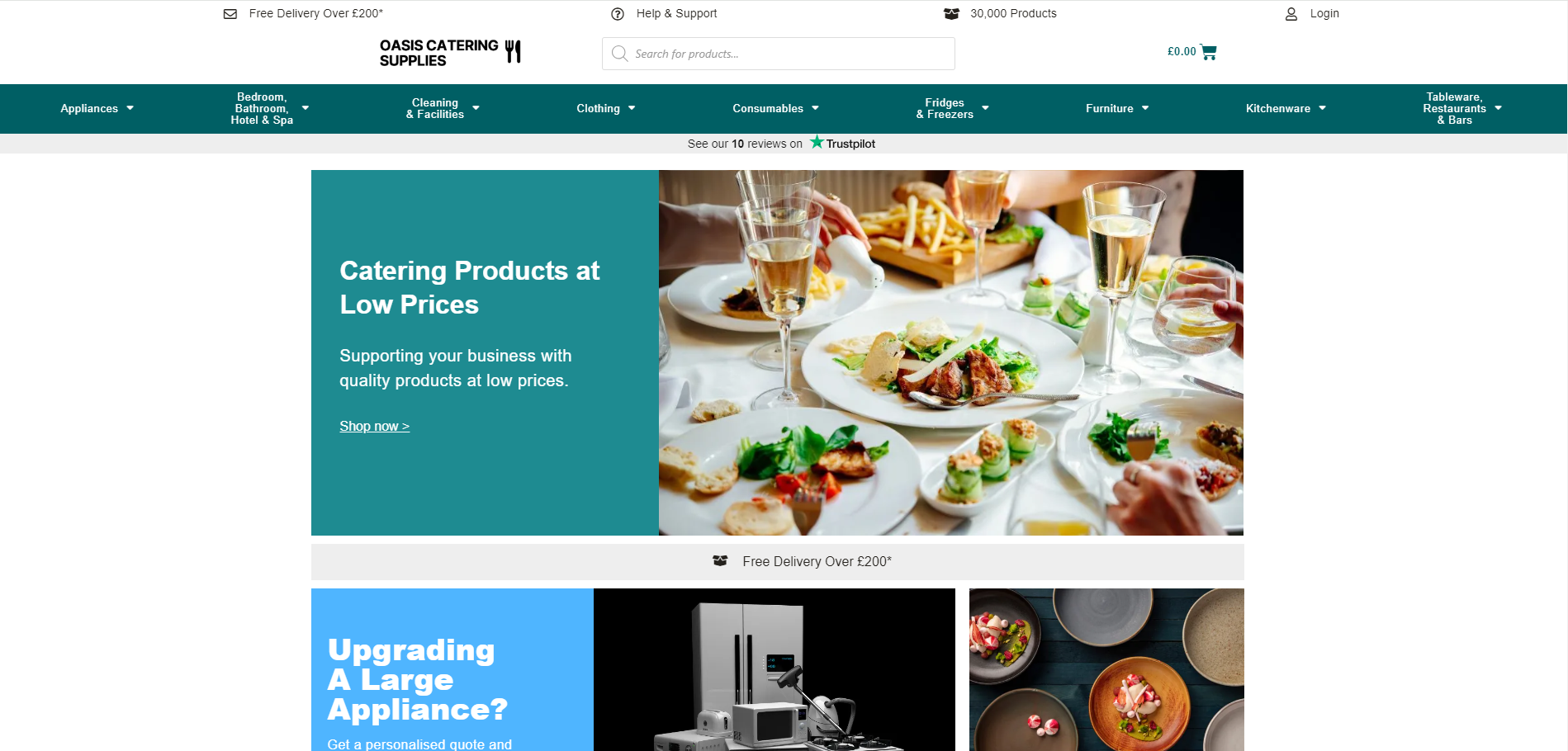 Oasis Catering Supplies Website