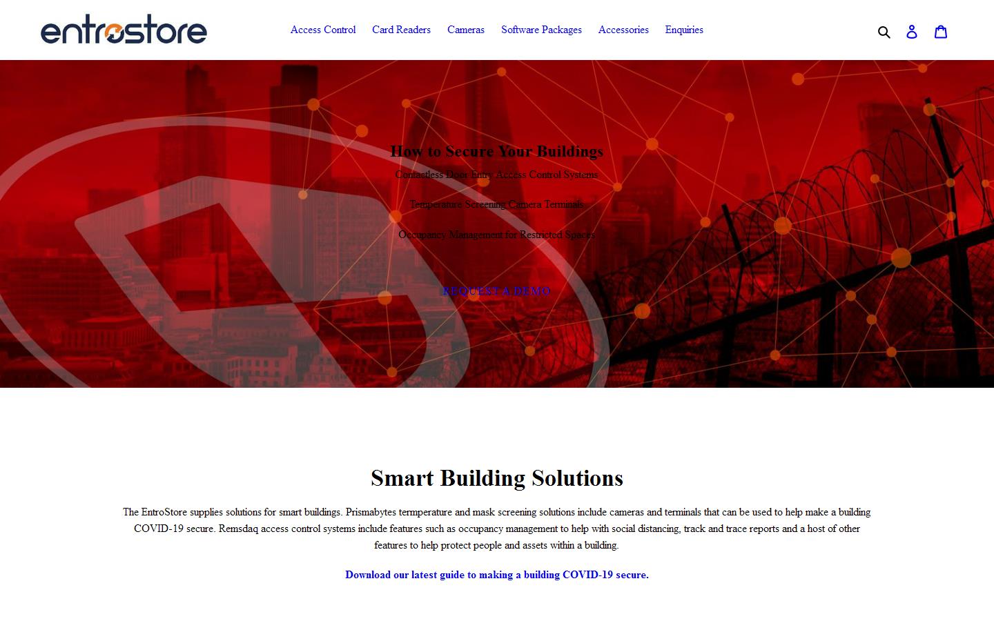 EntroStore Access Control Suystems Website