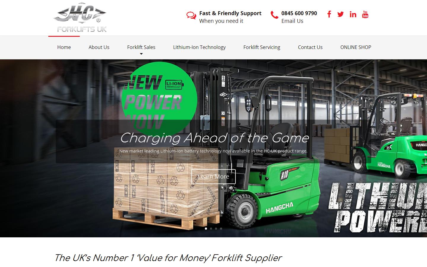 HC Forklifts UK Website