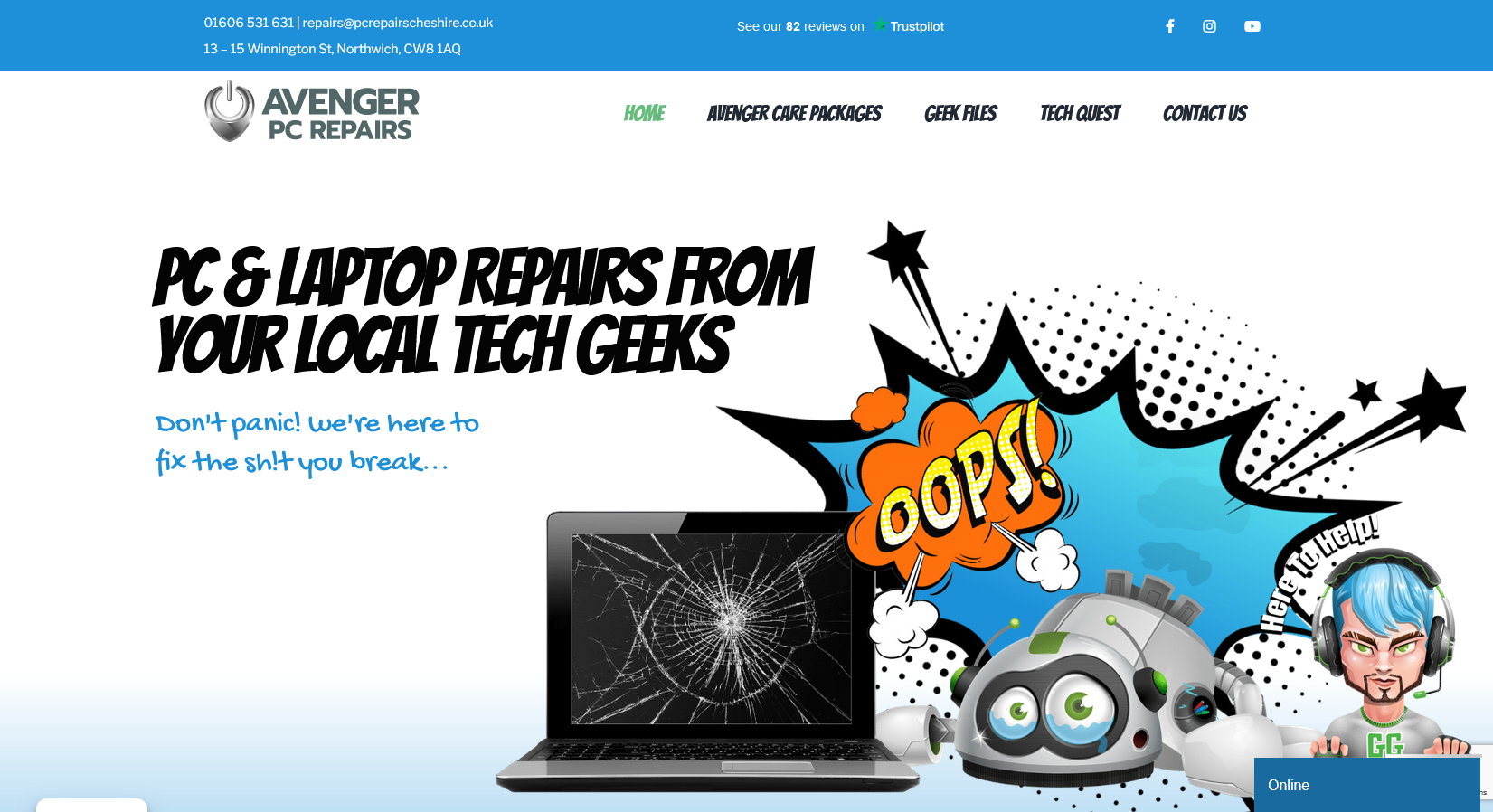 Avenger PC Repairs Website