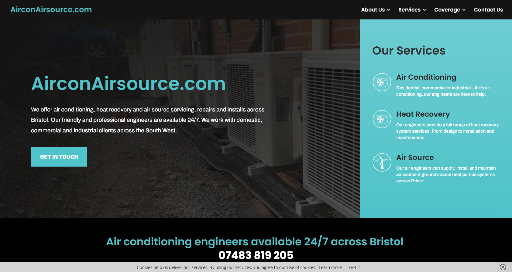 Air Con Air Source Refrigeration Website