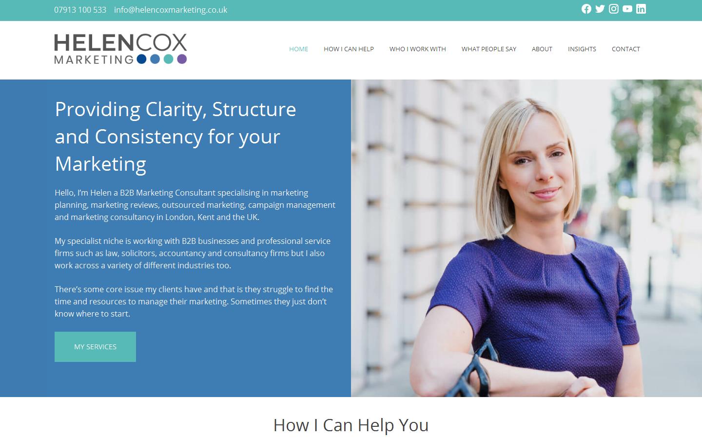 Helen Cox Marketing Website