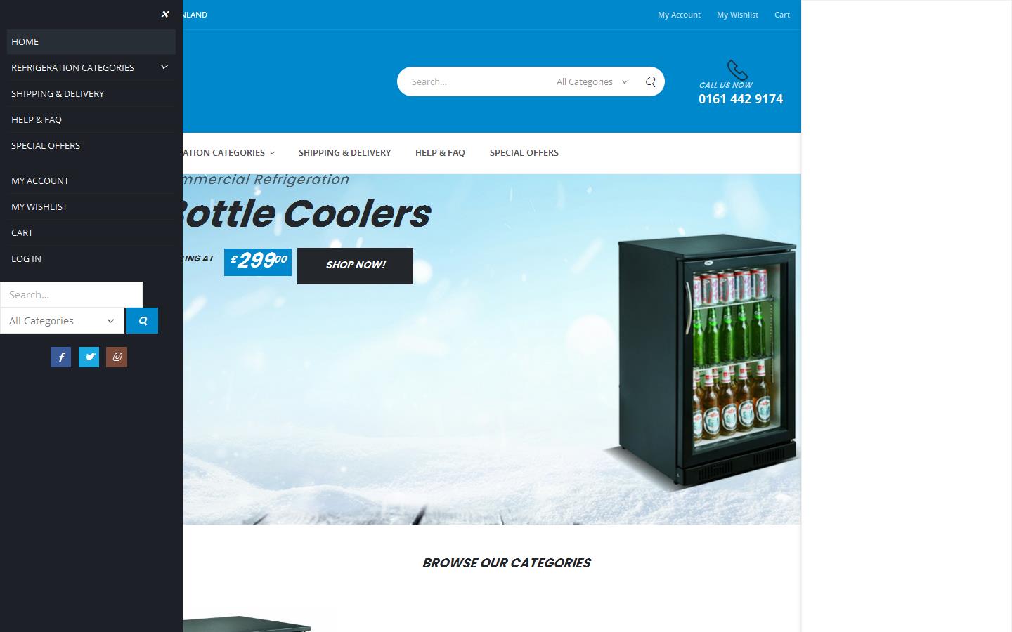 Bottle Coolers Direct Website